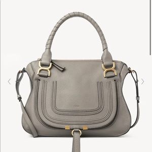 EUC Chloe Marcie Satchel medium gray